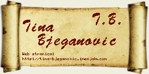 Tina Bjeganović vizit kartica